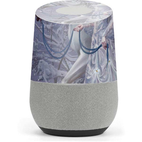 Fairy with Horse in Snow by Nene Thomas Google Home Skin